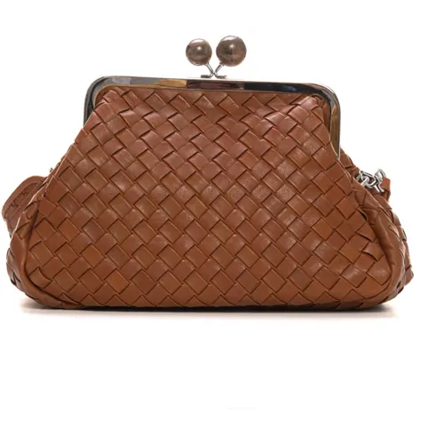 Woven Leather Shoulder Bag , female, Sizes: ONE SIZE - Max Mara Weekend - Modalova