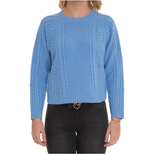 Cable Knit Raglan Sleeve Pullover , female, Sizes: L, XL, M - Max Mara Weekend - Modalova