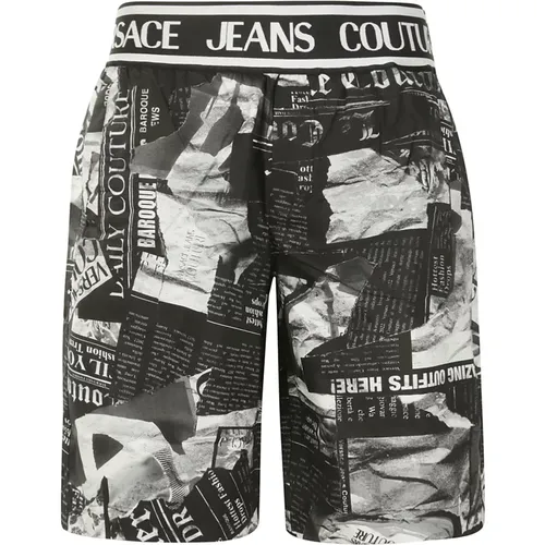 All Over Logo Shorts , male, Sizes: M, S - Versace Jeans Couture - Modalova