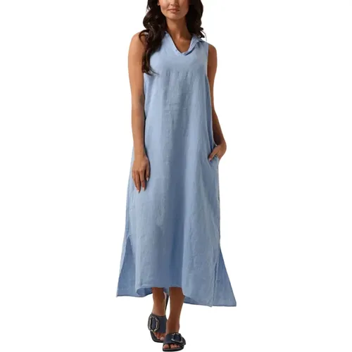 Blaues Midi-Kleid für Frauen , Damen, Größe: M - Penn&Ink N.Y - Modalova