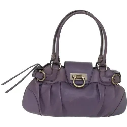 Pre-owned Leder Schultertasche , Damen, Größe: ONE Size - Salvatore Ferragamo Pre-owned - Modalova