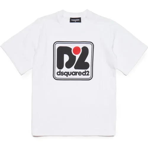 T-Shirt aus Baumwolljersey mit Logo-Grafik,T-Shirts - Dsquared2 - Modalova