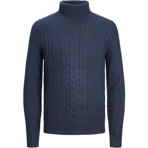 Herren Zopfmuster Rollkragenpullover - jack & jones - Modalova