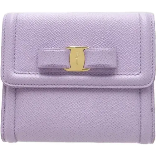 Pre-owned Leather wallets , female, Sizes: ONE SIZE - Salvatore Ferragamo Pre-owned - Modalova