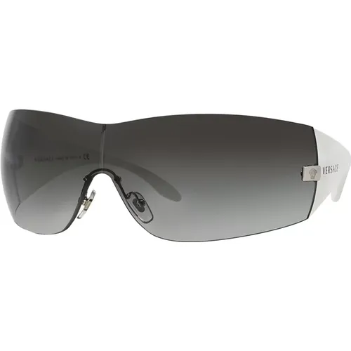 White/Grey Shaded Sunglasses , unisex, Sizes: 41 MM - Versace - Modalova