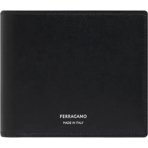 Schwarzes Portemonnaie mit Kreditkartenfächern , Herren, Größe: ONE Size - Salvatore Ferragamo - Modalova