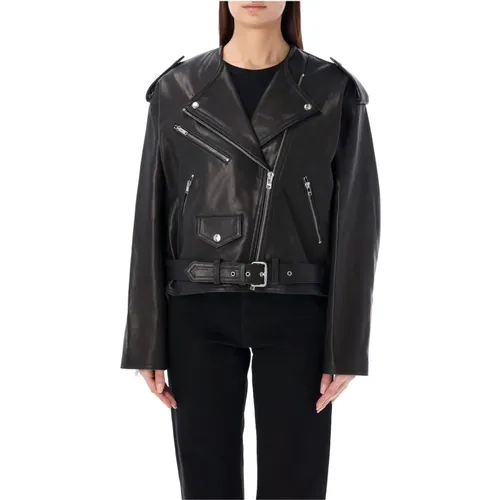 Leather Jacket with Lapels , female, Sizes: S - Isabel marant - Modalova