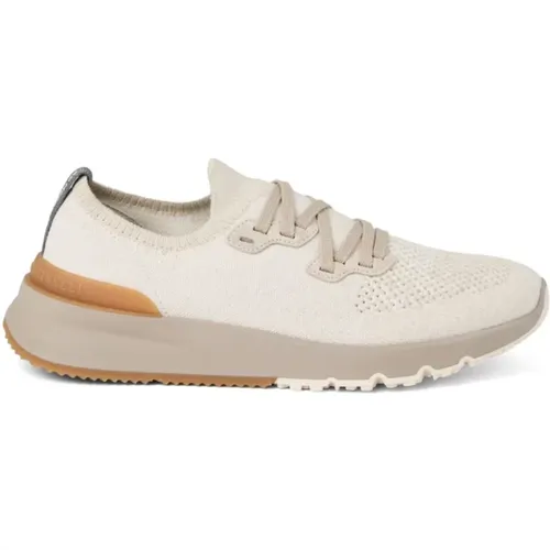 Light Stretch Knit Low-Top Sneakers , male, Sizes: 6 UK, 11 UK, 9 UK, 8 UK, 7 UK, 10 UK - BRUNELLO CUCINELLI - Modalova