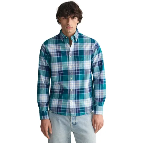 Kariertes Oxford-Hemd Regular Fit , Herren, Größe: 3XL - Gant - Modalova