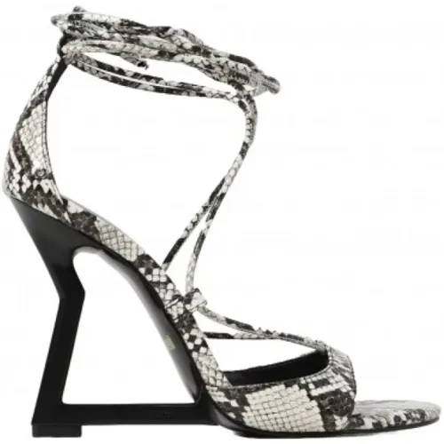 Python-Absatz-Sandalen mit Knöchelbändern , Damen, Größe: 37 EU - Just Cavalli - Modalova