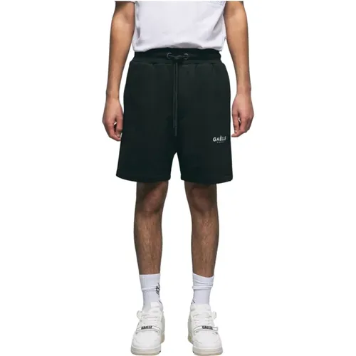 Men's Sweat Bermuda Shorts with Print , male, Sizes: L - Gaëlle Paris - Modalova