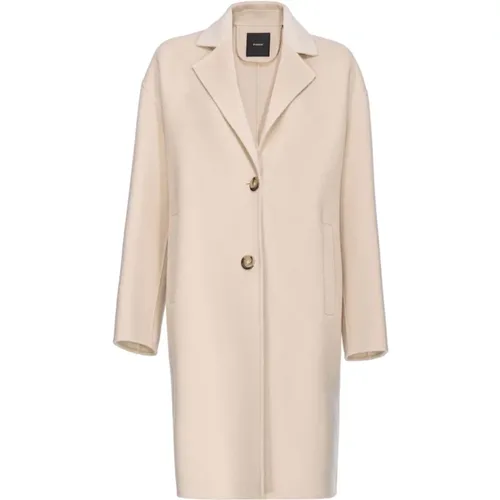 Wool Single-Breasted Coat , female, Sizes: M, S - pinko - Modalova