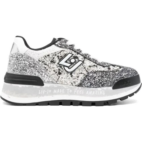 Glitter Panelled Sneakers , female, Sizes: 6 UK, 4 UK, 5 UK, 3 UK - Liu Jo - Modalova