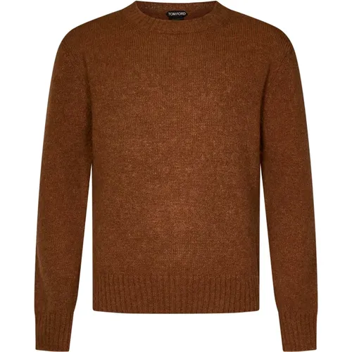 Ribbed Crewneck Sweater Alpaca , male, Sizes: S, XL - Tom Ford - Modalova