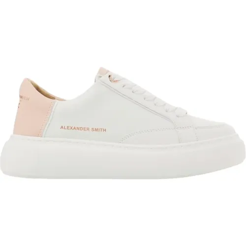 Eco-friendly White Peach Sneakers , female, Sizes: 4 UK, 3 UK, 6 UK, 7 UK, 5 UK, 8 UK - Alexander Smith - Modalova