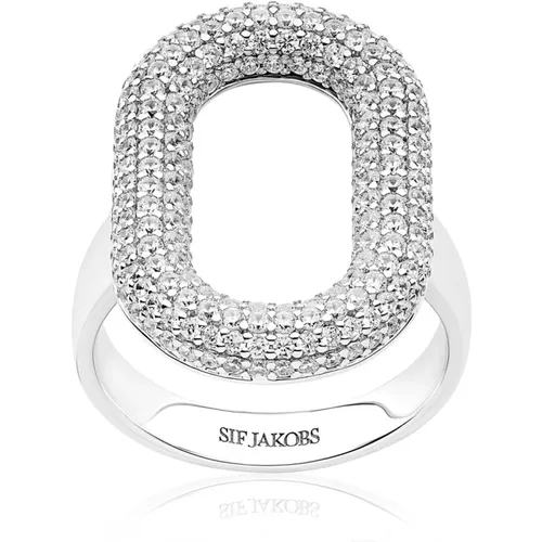 Capri Ring mit weißen Zirkonen , Damen, Größe: 54 MM - Sif Jakobs Jewellery - Modalova