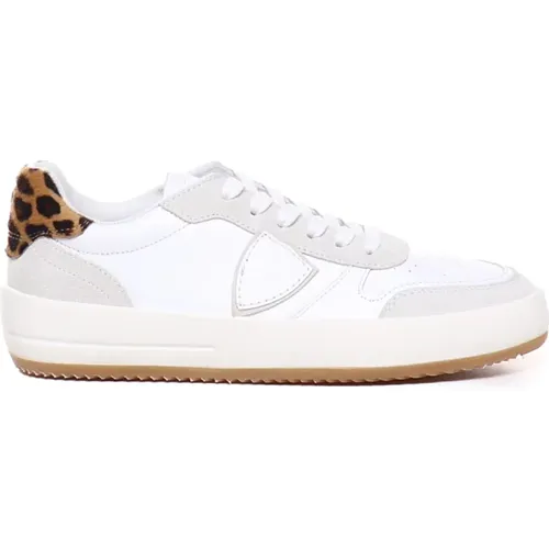 Leopard Pony Skin Sneakers , Damen, Größe: 42 EU - Philippe Model - Modalova
