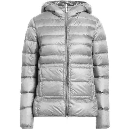 Reversible Down Jacket with Hood , female, Sizes: M - Centogrammi - Modalova