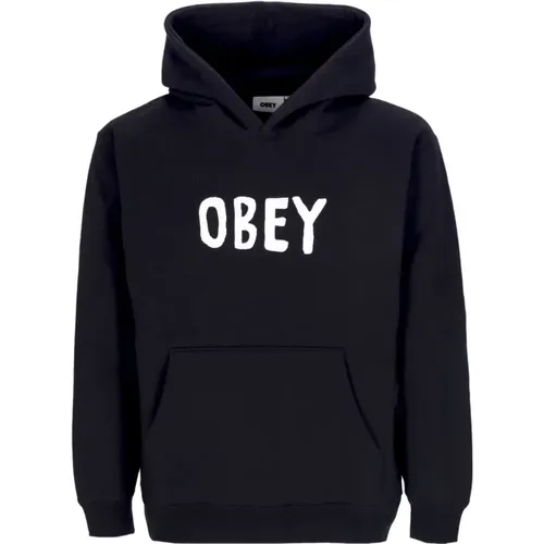 Premium Hooded Fleece Mens Hoodie , male, Sizes: XL - Obey - Modalova