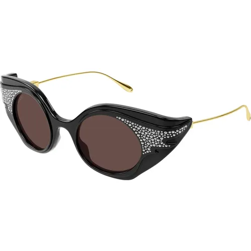 Gold/Graue Sonnenbrille Gucci - Gucci - Modalova