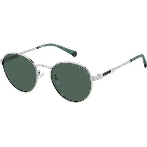 Ruthenium/Grüne Sonnenbrille , unisex, Größe: 52 MM - Polaroid - Modalova