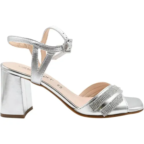 Silver High Heel Sandals , female, Sizes: 7 UK, 4 UK, 2 UK, 6 UK - Cinzia Soft - Modalova
