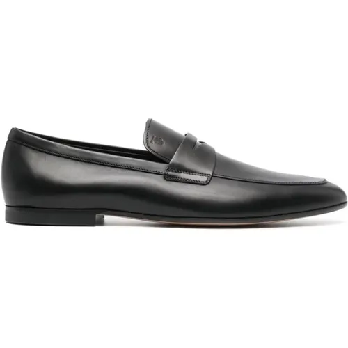 Leather Flat Shoes , male, Sizes: 6 UK - TOD'S - Modalova