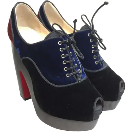 Pre-owned Velvet boots , female, Sizes: 3 1/2 UK - Christian Louboutin Pre-owned - Modalova