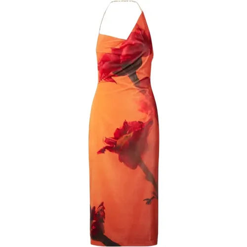 Blumiges Samt Promise Kleid mit offenem Rücken , Damen, Größe: M - Stine Goya - Modalova