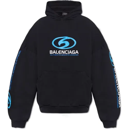 Logo-printed hoodie , male, Sizes: S - Balenciaga - Modalova