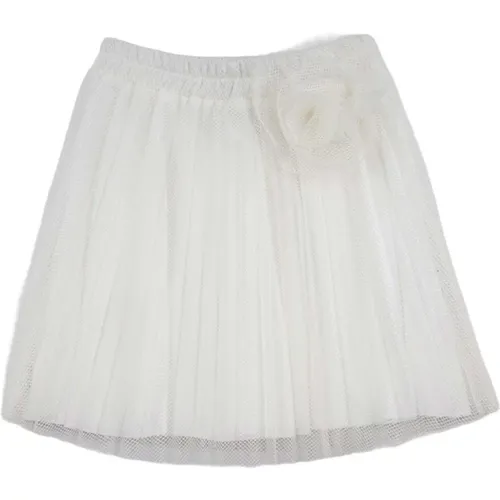 Off Pleated Skirt with Rose Brooch , female, Sizes: L, S, M, 2XL, XL, 2XS, XS - Dixie - Modalova