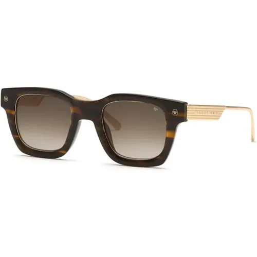 Striped Havana Sunglasses with Gradient , unisex, Sizes: 50 MM - Philipp Plein - Modalova