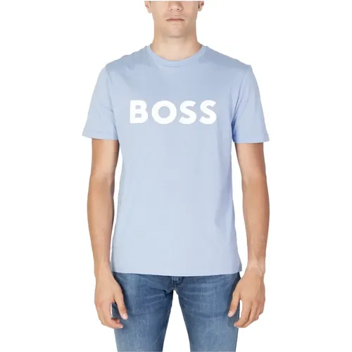 Klassisches Baumwoll-Herren-T-Shirt , Herren, Größe: XL - Boss - Modalova