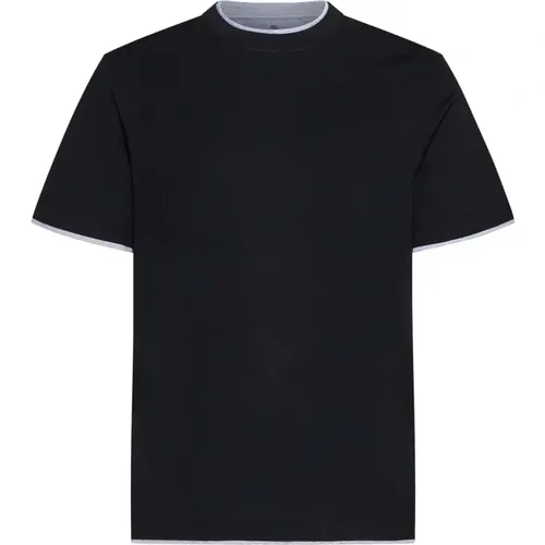 Cotton Crew Neck T-shirt , male, Sizes: L, 2XL, XS, S, XL, M - BRUNELLO CUCINELLI - Modalova