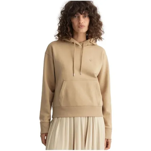 Bio-Baumwoll Kapuzenpullover , Damen, Größe: L - Gant - Modalova