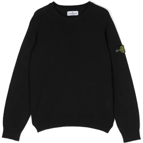 Navy Sweater,Knitwear,V0020 Maglia Stylisches Hemd - Stone Island - Modalova