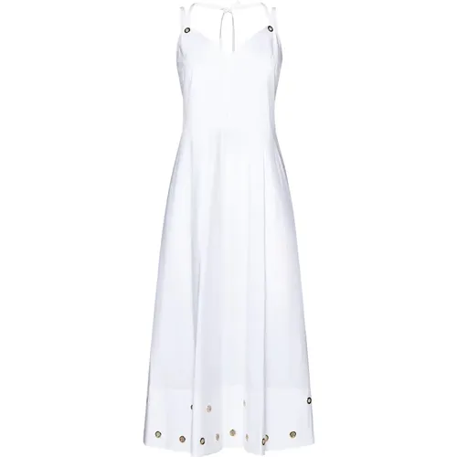 Icona Weiße Midi-Kleid , Damen, Größe: XS - Kaos - Modalova