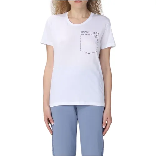 Basic Baumwoll T-Shirt Kollektion , Damen, Größe: XL - Emporio Armani - Modalova