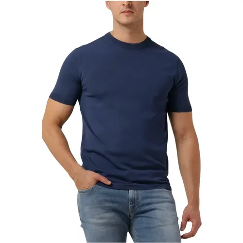 Blaues T-Shirt K9126-1260 , Herren, Größe: 2XL - Genti - Modalova