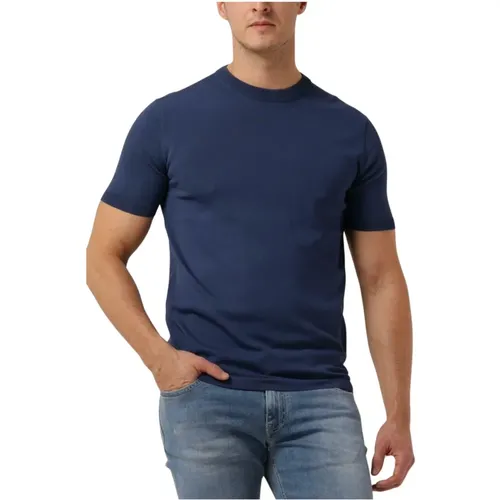 Blaues T-Shirt K9126-1260 , Herren, Größe: M - Genti - Modalova