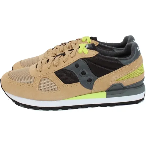 Khaki/Grey Sneakers for Men , male, Sizes: 8 1/2 UK, 11 UK - Saucony - Modalova