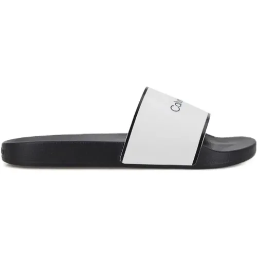 Gummi Pool Slide Sandalen Damen , Damen, Größe: 38 EU - Calvin Klein - Modalova