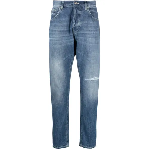 Zerrissene Jeans mit mittlerer Leibhöhe , Herren, Größe: W34 - Dondup - Modalova