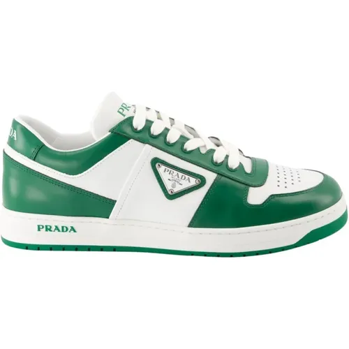 Downtown Bicolor Leder Sneakers - Prada - Modalova