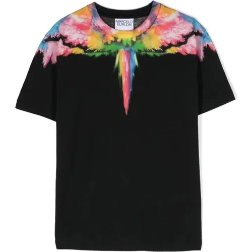 Colordust Wings Regular T-Shirt,Bunte Flügel T-Shirt - Marcelo Burlon - Modalova