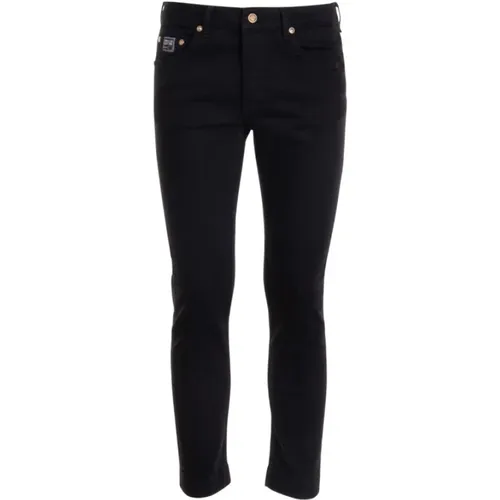 Schwarze Regular Fit Jeans 5 Taschen - Versace Jeans Couture - Modalova