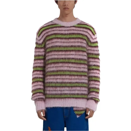 Striped Wool Blend Knitwear , male, Sizes: L - Marni - Modalova