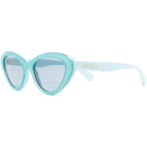 Blaue Sonnenbrille, Stilvoll und vielseitig , Damen, Größe: 54 MM - Gucci - Modalova