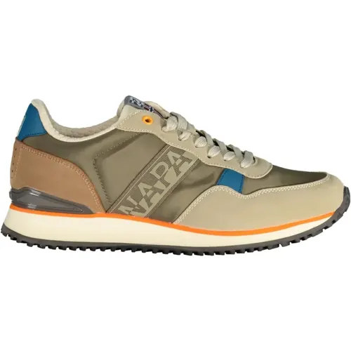 Sportliche Beige Schnürschuhe mit Kontrastdetails , Herren, Größe: 40 EU - Napapijri - Modalova