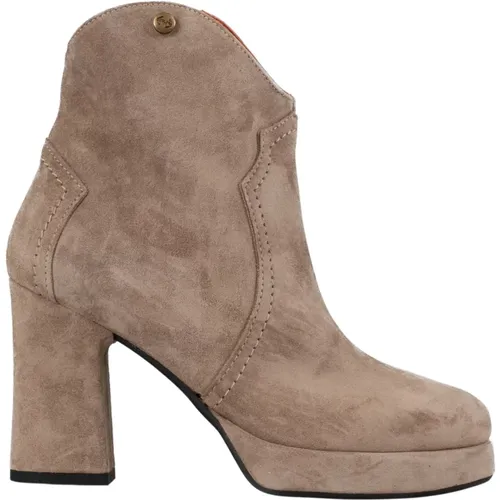Elegant Leather Ankle Boots , female, Sizes: 7 UK - Belle Vie - Modalova